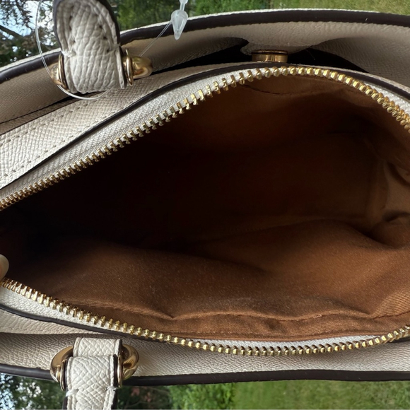 NEW Coach Lillie Carryall Satchel in Chalk Crossgrain Leather New with tags - Picture 14 of 16